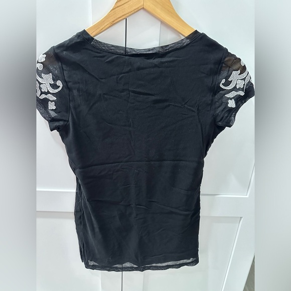 INC international concepts black and white sparkle top size medium - Picture 2 of 3